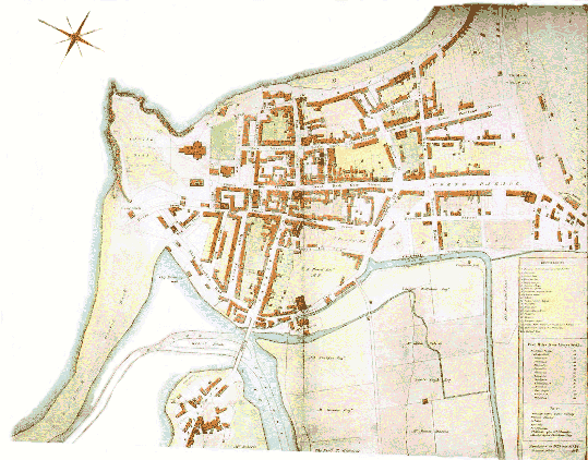 Map of Aberystwyth from 1834