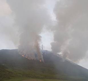 Pendinas Scrub Fire