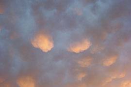 Mammatus Clouds at Sunset