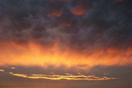 Mammatus Clouds at Sunset