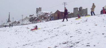 Sledging on Beach