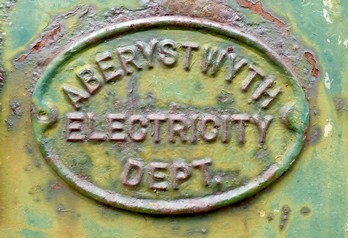 Aberystwyth Electricity Deptartment sign