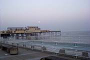 Aberystwyth Pier & Moon at Dawn